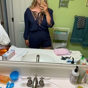 Navy Blue Romper